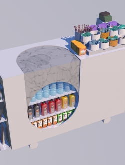 前台商品c4d模型免费下载