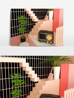 电商场景模型C4D工程文件24