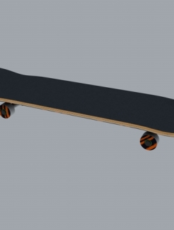 滑板c4d模型免费下载