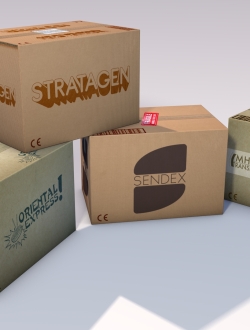 手提袋 收纳盒 纸箱 (6)c4d模型免费下载