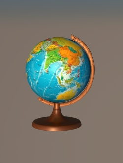 地球仪1c4d模型免费下载