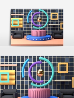 电商场景模型C4D工程文件18