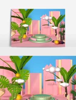 电商场景模型C4D工程文件29